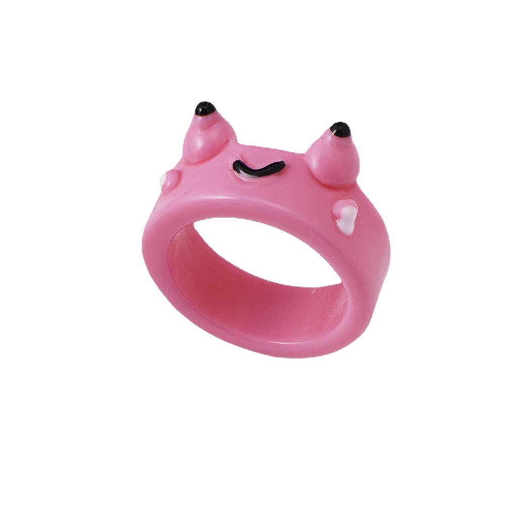 Anello in Resina a Forma di Rana Cartone Animato Bizzarro: Stile Carino e alla Moda per l'Indice o il Dito dell'Articolazione