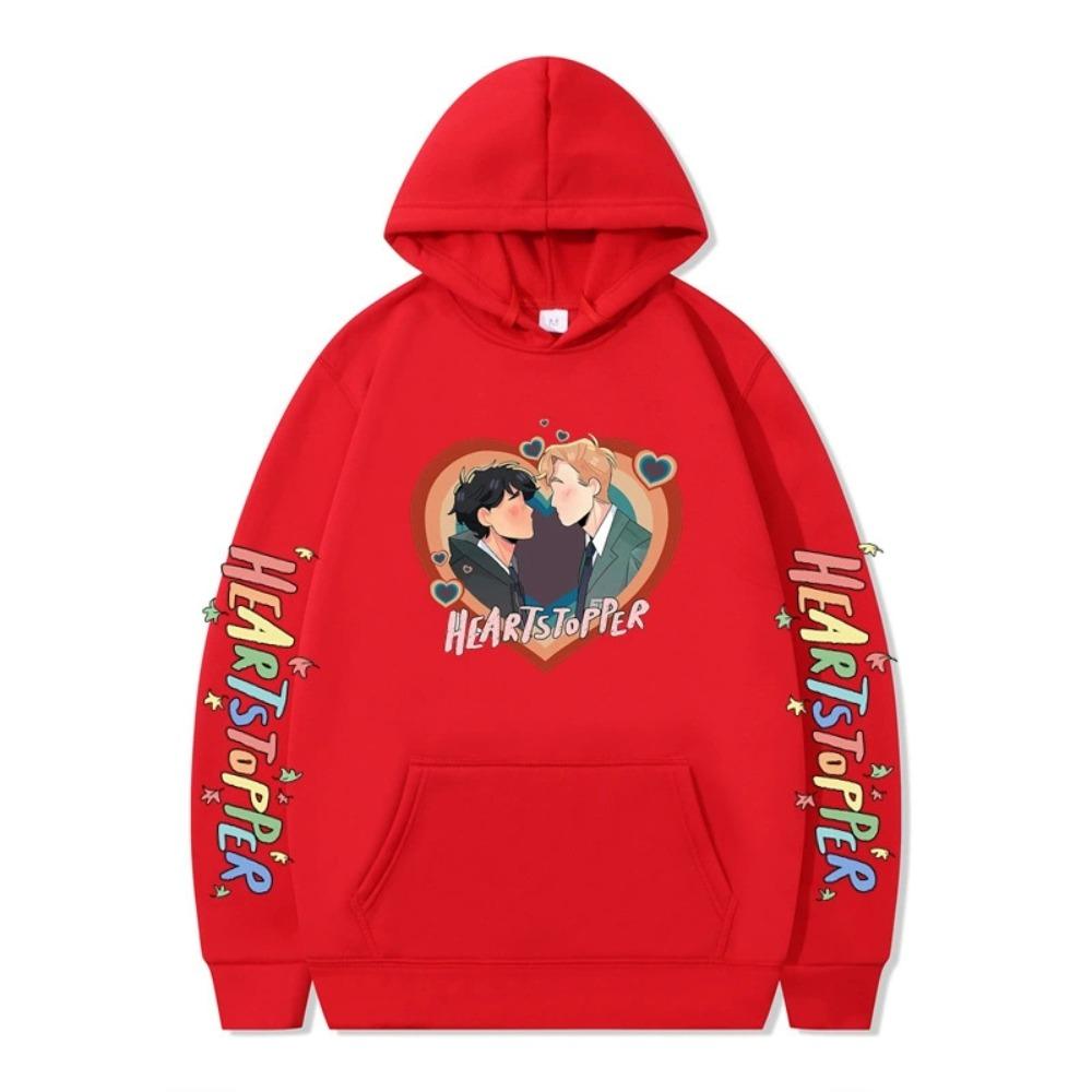 Heartstopper Hoodie Sweatshirt für Damen Herren Nick und Charlie Hoodie Sweatshirt Cool Unisex Kapuzenpullover