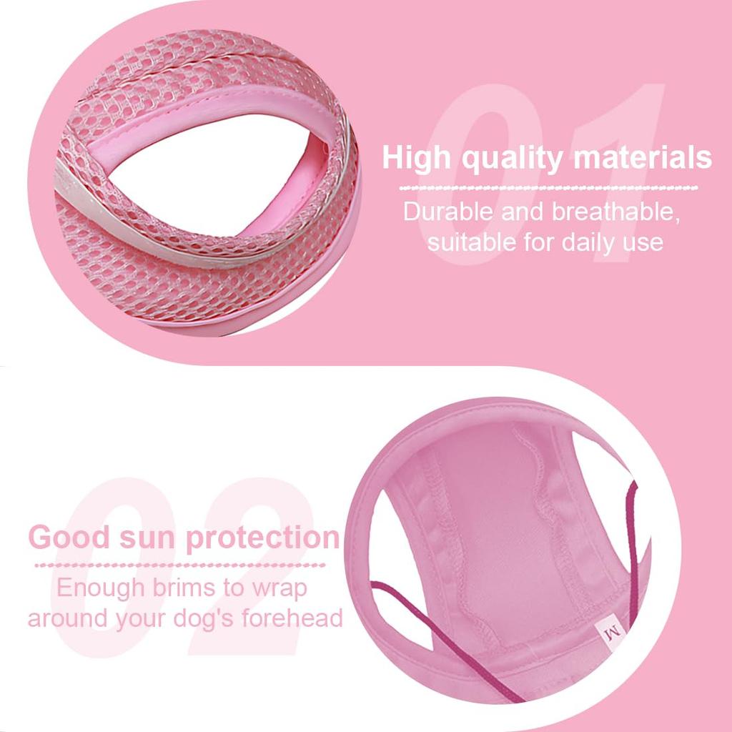 Summer New Pet Hats Breathable Sunshade Cat Cap Bow Princess Style Ear Exposed Dog Hat Light Pet Headwear For Small Dogs