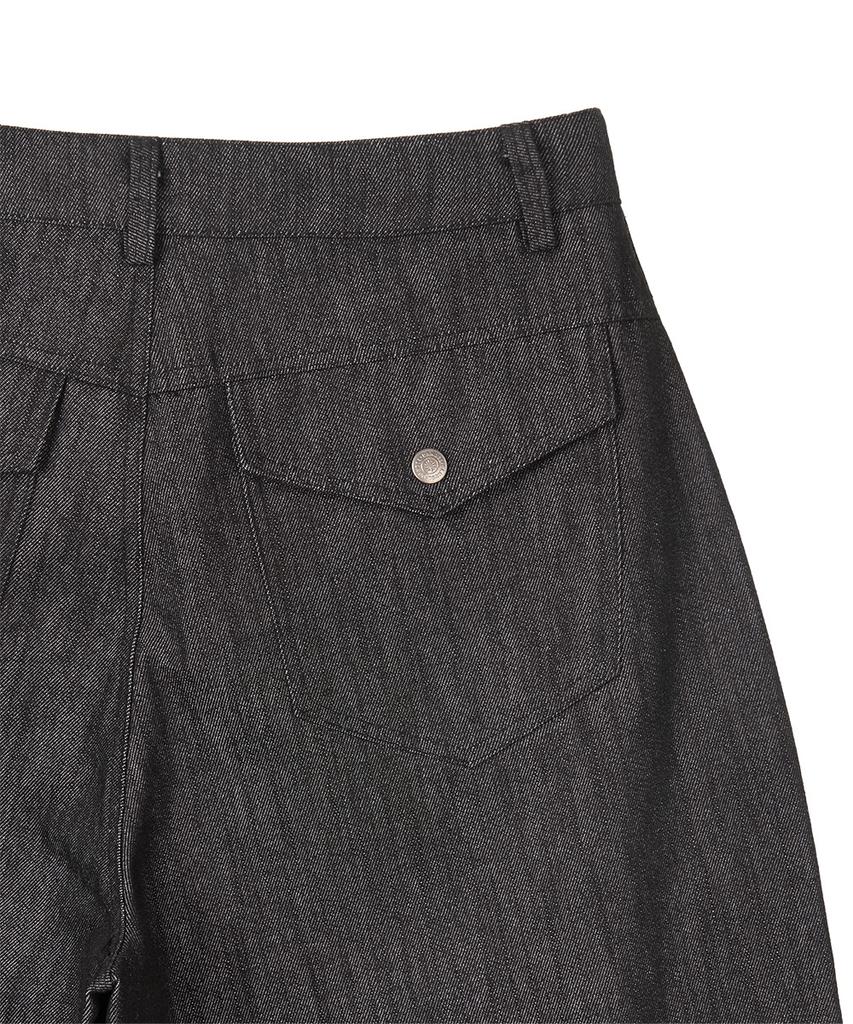 Dandel Dd Turn-Up Denim Bermuda Pants (Black)