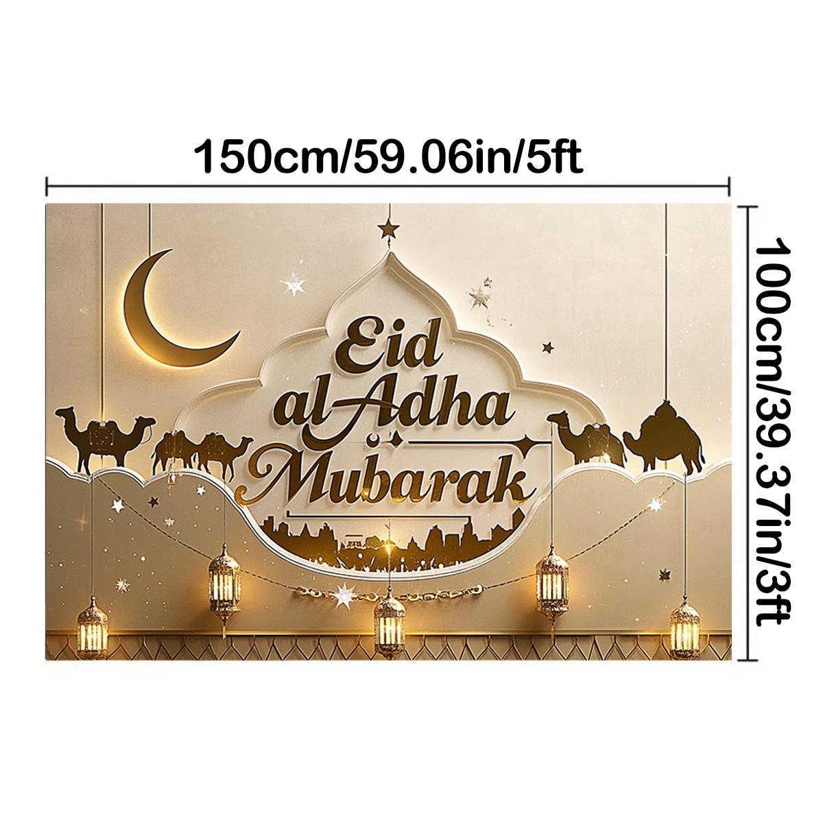

Рамадан Ид Мубарак Украшение Фон Баннер Семейная Комната Фото Фон Декорации Вечеринка Домашний Луна Звездный Фон 150*100cm