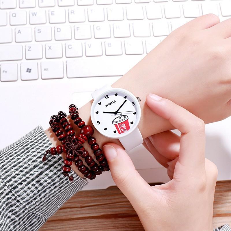 Jelly Boys And Girls Retro Harajuku Hipster Simple Dial Fashion Watch Candy Color Trendy Literary Watch