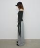 Saendeulig One Shoulder Unbalanced Strap T-Shirt_Charcoal