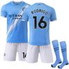 26 Casa del Manchester City N.. 9 Harland Jersey 47 Forden 11 Doku 17 De Braunet Set Uniforme Calcio Bambino