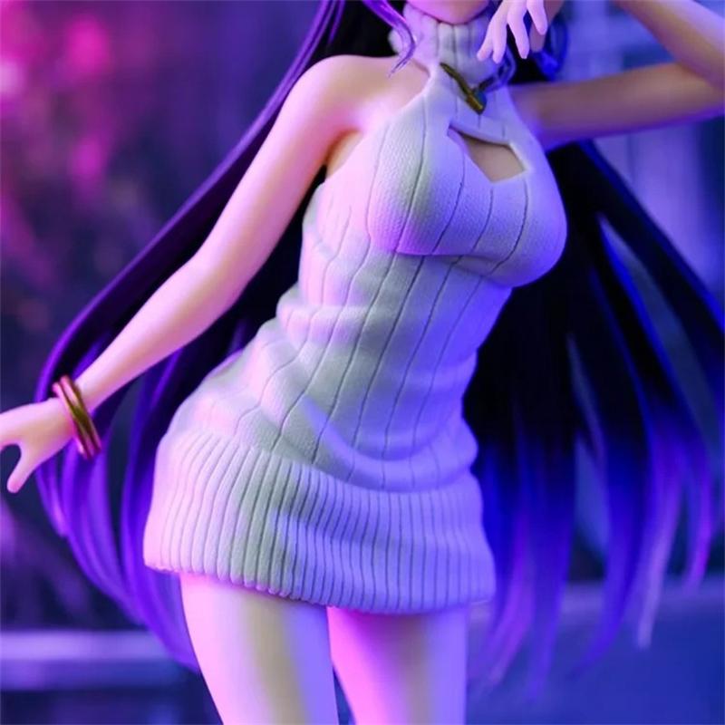21cm Overlord Albedo Anime Figure Woolen Dress Albedo Action Figure Ainz Ooal Gown Figurine PVC Model Toys Doll Adult Collection