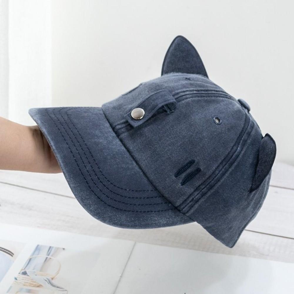 Fashion Cute Cat Ears Baseball Cap Adjustable Sunshade Duck Tongue Hat Breathable Casual Sun Hats Outdoor