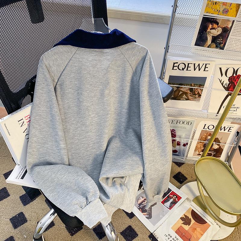 Women's Plus Size Polo Shirt - Spring/Autumn Loose Fit, Oversized Top, 2025 New Collection