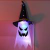 1/2/3pcs - Halloween Decorations - Hanging Lighted Ghost Witch Hat Decorations ,Outdoor Yard Tree Garden Party Decorations