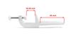 Partition Mounting Brackets for PLEXI 5-6mm for LONG TABLETOP 2 Pcs