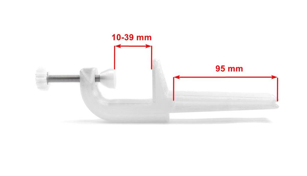 Partition Mounting Brackets for PLEXI 5-6mm for LONG TABLETOP 2 Pcs