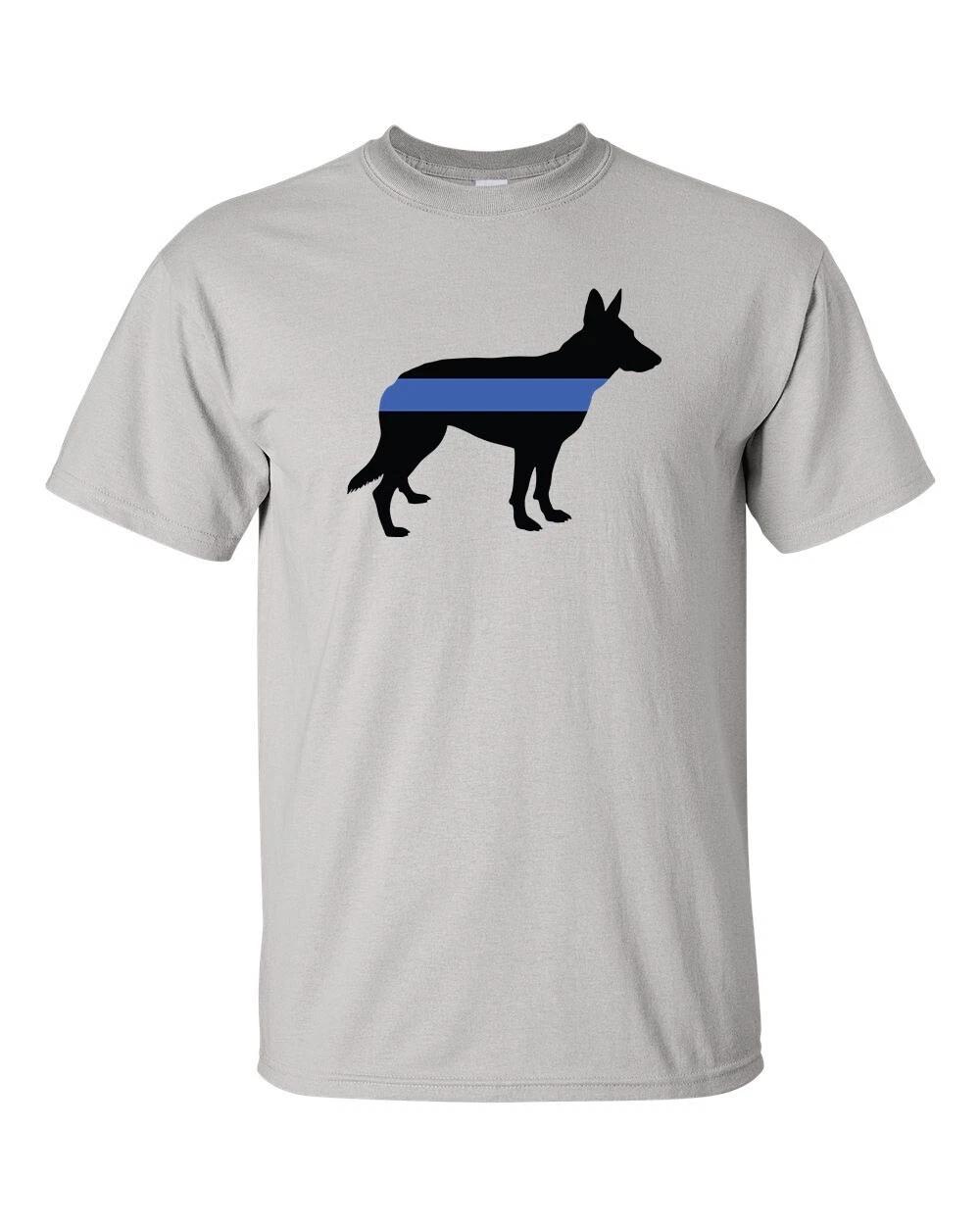Thin Blue Line Police K-9 German Shepherd Short Sleeve T-Shirt 3XL