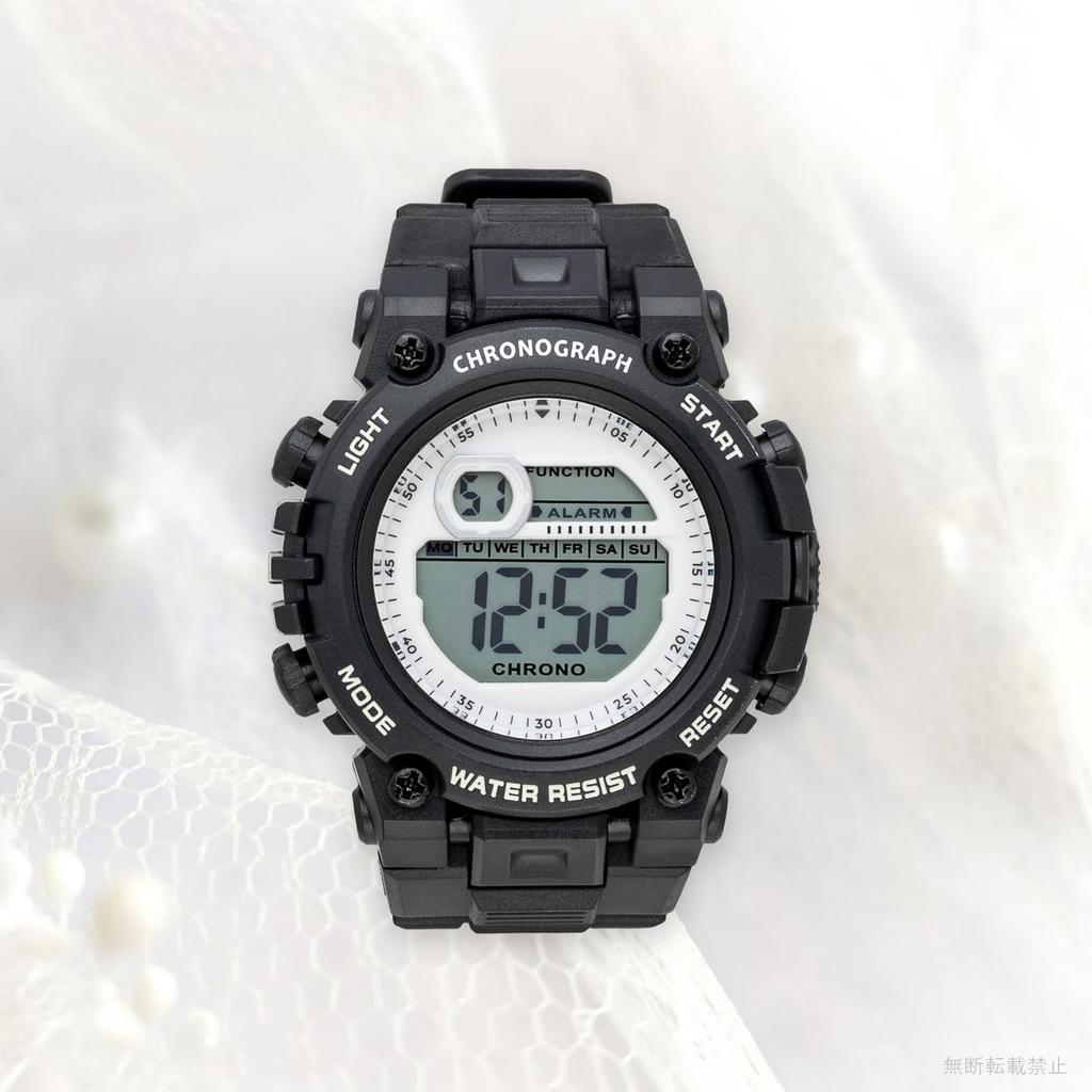 Fieldwork Women's Digital Watch, 3 ATM Water Resistant, Multi-Function, Urethane Strap, BlackWhite, YM091P-4