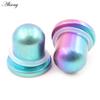 Alisouy 1PC Titanium Gradient Barevný válec Náušníky Kuželové špunty Tunel Expander Nosítka Náušnice Piercing Body šperky