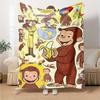 1pc Curious George (6) Blanket, Gift, for Men and Women, Soft Blanket, Good for Sofa Bed Couch Travel, Lightweight Flannel Blanket
