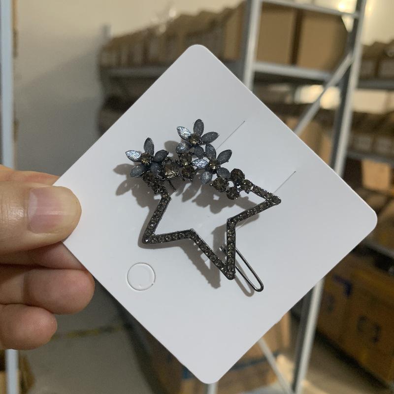 Elegant Blue Star Alloy Hair Clip - Minimalist Luxury Accessory