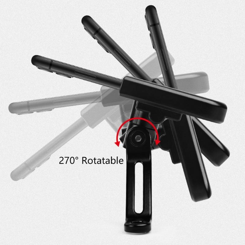 Metal Phone Mount Holder Support for Electric Bike Mirrors with 360 Degree Rotatable Design for Various Smartphone Size