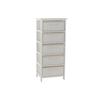 Bamboo and Paulownia Wood Chest of Drawers - DKD Home Decor - White - 42x32x98 Cm - 5 Drawers - Assembly Required - Lightweight