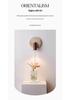 French Travertine Wabi-Sabi Wall Lamp – Retro American Style Bedside Reading Fixture