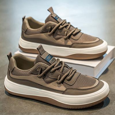 Men's Shoes Summer New Versatile Sports Board Shoes Breathable Mesh Running Non-slip Soft Sole Running Casual Shoes Men