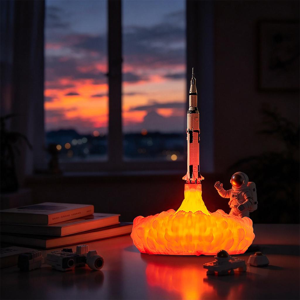 3D Printed Lamp Novelty Gift Electronic Creative Desk Decoration Night Light