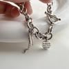 Korean Style Heavy Vintage Letter Plate Bracelet Fashion Trendy Personality Jewelry For Women
