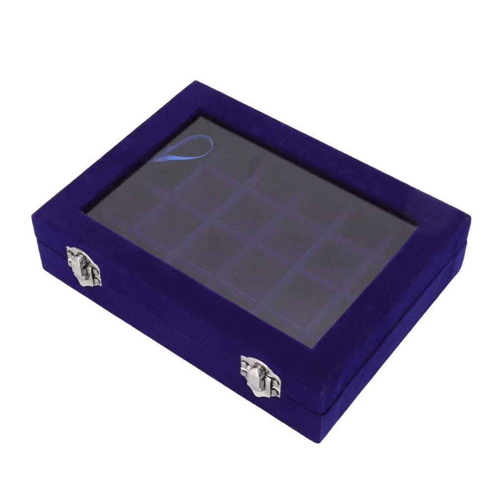 24 Grid Earring Storage Box Fashion Jewelry Display Tray with Transparent Lid for Stud Earrings