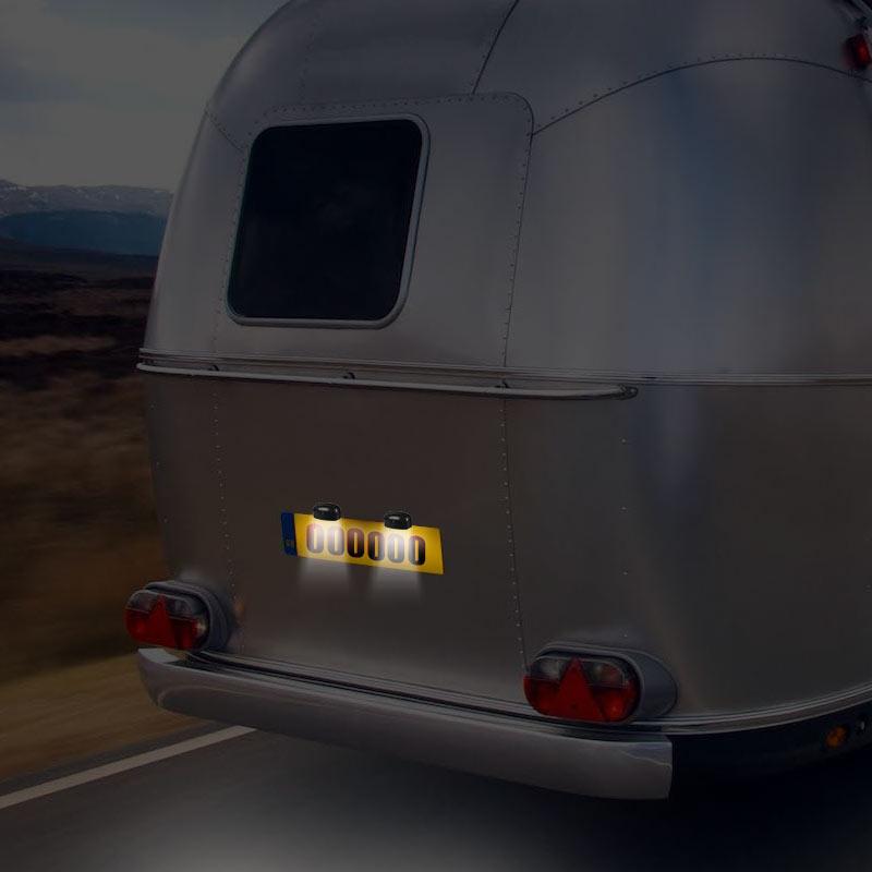12-24V Truck LED License Plate Light Car Number Plate Lamp 4 LED Rear License Number Plate Light For Truck SUV Trailer Lorry