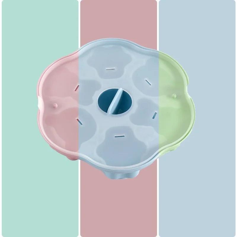 Food Grade Silicone Cartoon Steamed Cake Mold Jelly Pudding Ice Cream Mold with Covered Kitchenware Air Fryer Tools Accessories