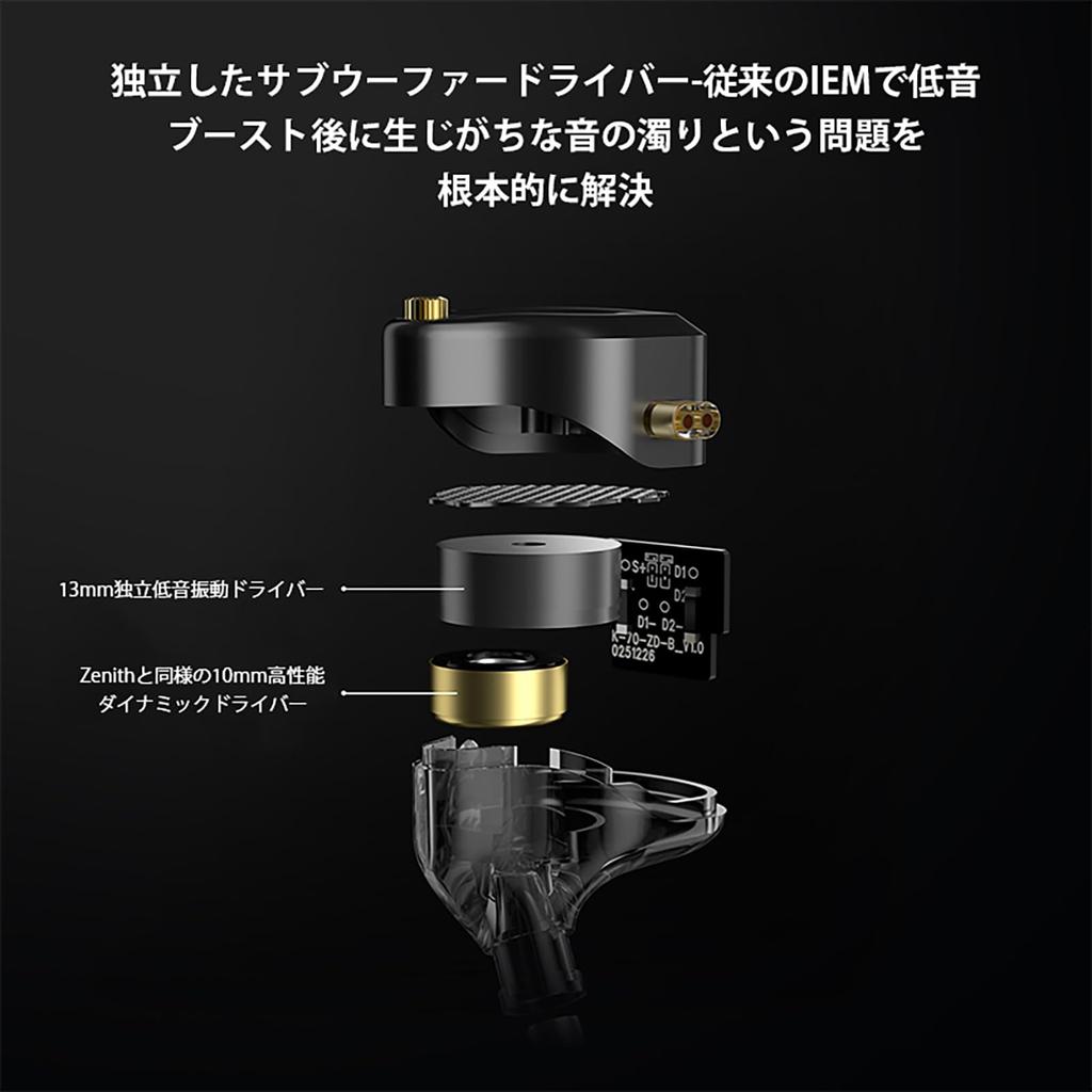 Linsoul KZ Vibe X Dynamic Earphones Plug No High-End Hi-Fi (3.5mm - Microphone)