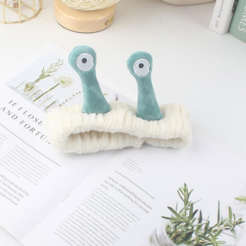 Opaska z motywem ślimaka z dużymi oczami, elastyczna opaska do makijażu, opaska do włosów do mycia twarzy