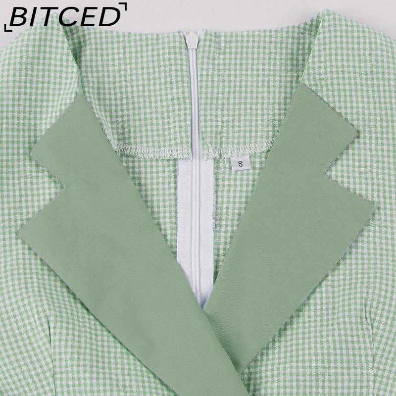 BITCED Abito Elegante Vintage da Donna con Vita Sagomata, Manica a Tre Quarti e Gonna Ampia