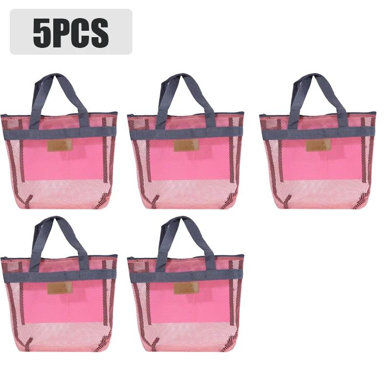 Leichte Netz-Strandtasche Reise-Organizer zum Schwimmen Toilettenartikel Outdoor-Aufbewahrung Handliche Tragetasche für den Urlaubsgebrauch