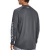 Under Armour Tech Logo Printed American Vintage Training Crew Neck Long Sleeve T-Shirt Men Tops Gray 1379782-012
