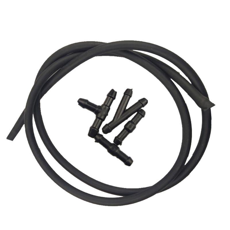 

5Pcs Universal Windshield Washer Hose Kit Car Accessories Replacement Washer Nozzle Hose Connector Windshield Wiper Rubber Tube чёрный