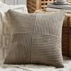Corduroy Throw Pillowcase Soft Striped Removable Throw Pillow Cover for Easy Care Living Space
