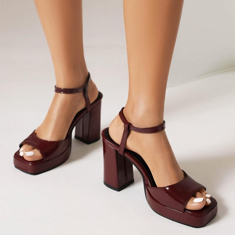 Elegant Women's Gladiator Sandals Summer Shoes Platform Peep Toe White Black High Heels Flip Flops Female Party Shoes Brand