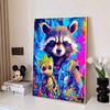 DIY Diamond Painting Groot and Raccoons Cross Stitch Kit Mosaic Art Diamond Painting Full Circle Diamond Home Decoration