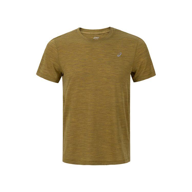 ASICS T-Shirts Men's Dark Brown Crew Neck Moderate Straight Fit 2031F533-200