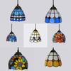 Colorful Mediterranean Style Bohemia Lamp Stained Glass Shade Mosaic Pendant Light for dining room bar lighting