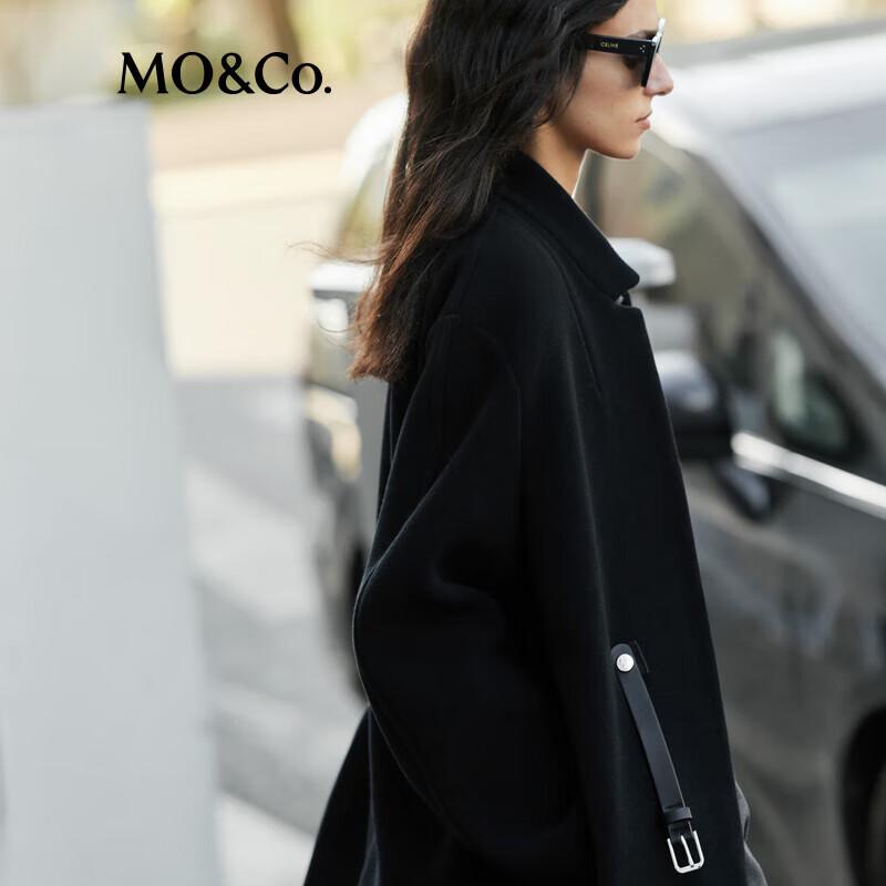 MO&Co. Women's Merino Wool Belted Overcoat