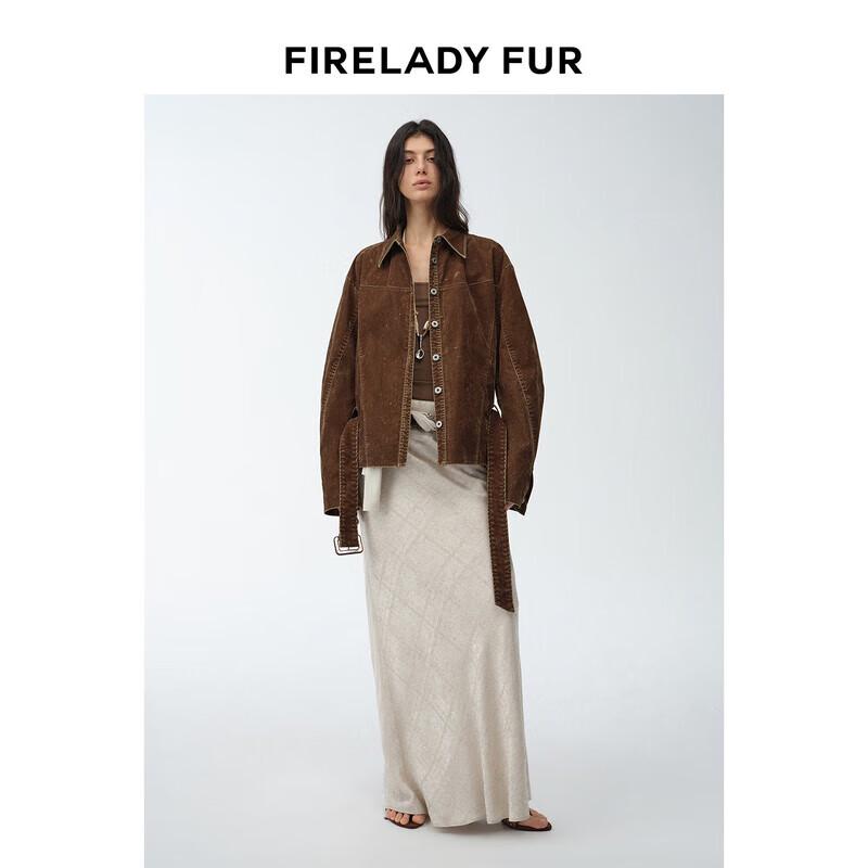 

Women s Retro Flocked Denim Long-Sleeve Shirt Jacket S