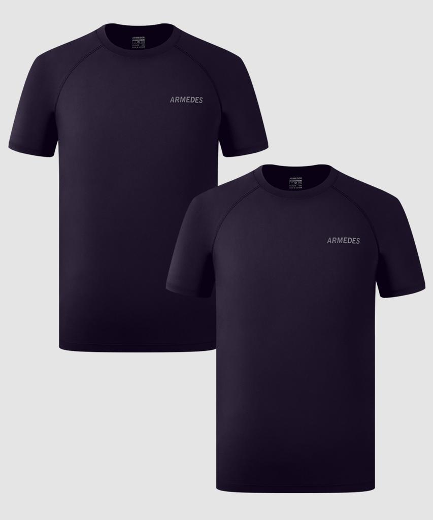 ARMEDES [2Pack] Armedes Four-Way Stretch Superdry Short Sleeve T-Shirt Ar-197 (A Type)