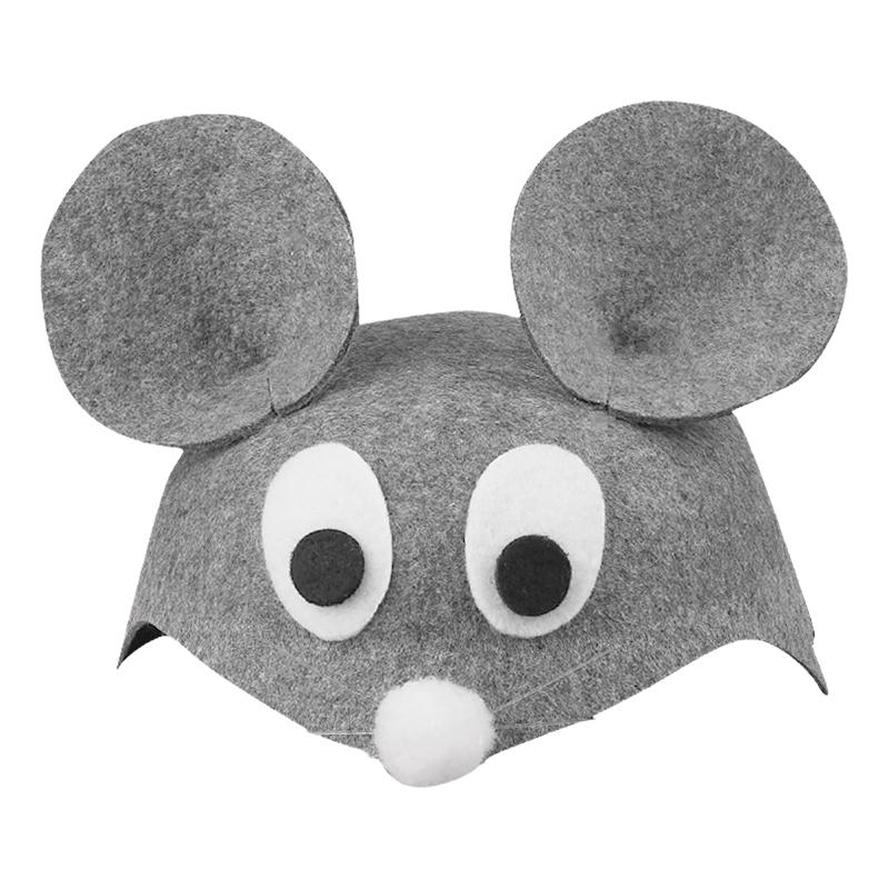 Cartoon Animal Party Kids Hat Children's Day Stage Performance Props Zoo Carnival Felt Hat Zodiac Rabbit Mouse Headdress