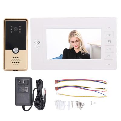 Kabelgebundenes Video-Intercom-System 7 Zoll Farbe HD Smart Video Türklingelkamera mit Monitor Haus Wohnung