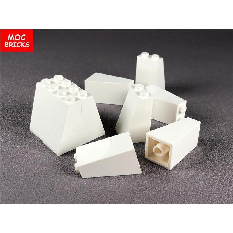 10pcs/lot MOC Bricks White Slope 75 2 X 2 X 3 Undetermined Stud Type Fit with 3684 Building Bloks Figure DIY Toys Dolls Gifts