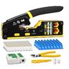 Set Mesh Cutters Network Crimping Test Perforated Crystal Head Making Pliers Tool Combination Hardware Network Repair