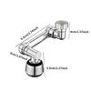 Rotatable Extension Faucet Sprayer Head Water Tap Nozzle Universal Bathroom Tap Extend Adapter Aerator 2 Spray Modes Faucet