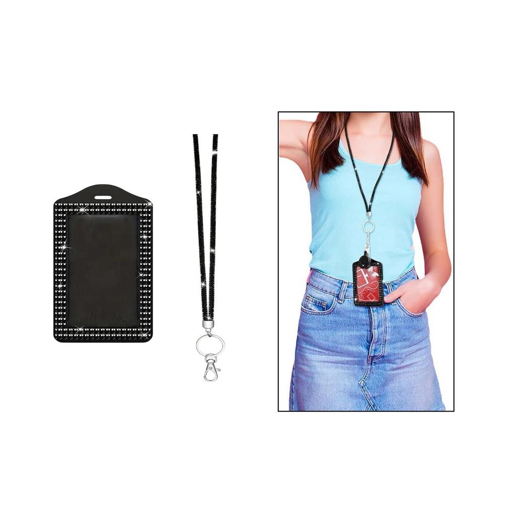 Case ID Card Cover Fashion Holder with Lanyard for Wedding School Game Cards