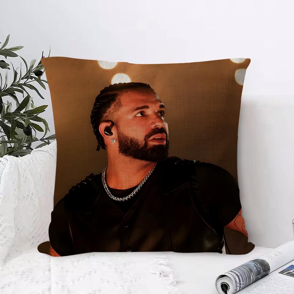 Drake Cushion Cover Breathable Linen Pillow Cover Skin-Friendly Home Decor Pillowcase With Hidden Zipper