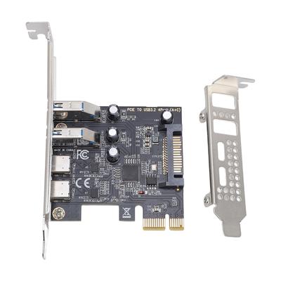 PCIE To USB and Type C Expansion Card 5Gbps Serial ATA Interface Support X1 X4 X8 X16 Stable Power